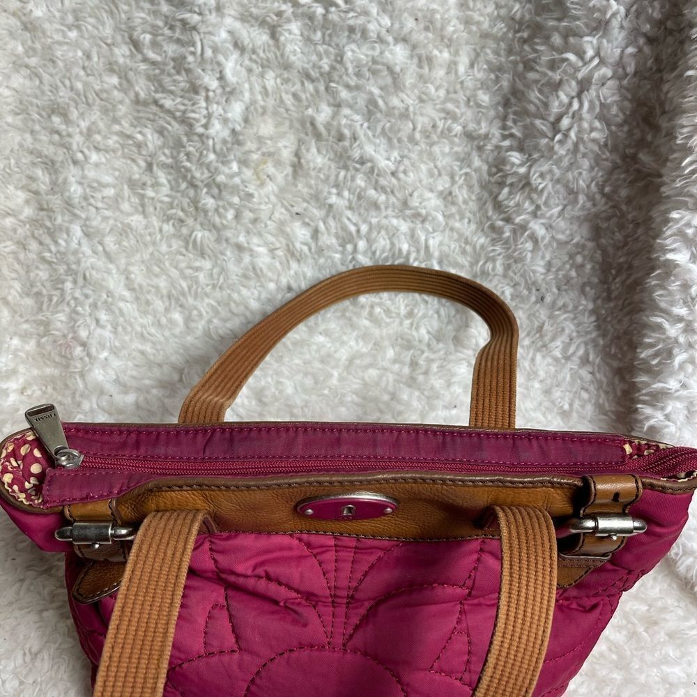 Fossil Key -Per Quilted Fabric Burgundy Shoulder … - image 6